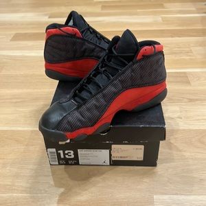 Air Jordan Red and Black 13s - size 13